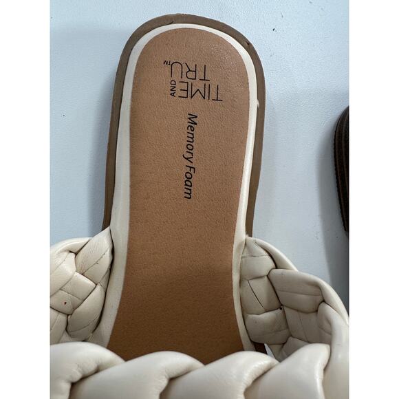 Time and Tru Memory Foam Sandals Size 8 Braided Twist - Picture 4 of 8